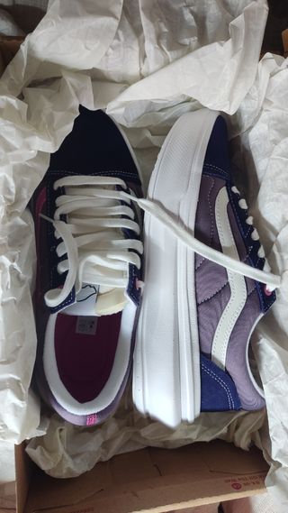 Zapatillas Vans plataforma azul/morado