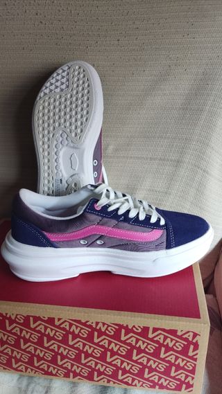 Zapatillas Vans plataforma azul/morado