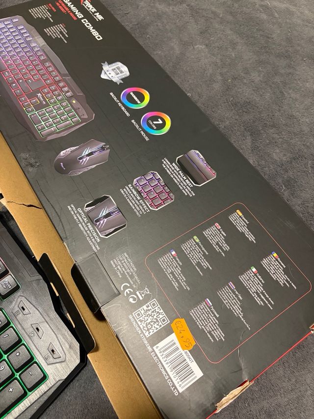 Tastiera e mouse da gioco Xtrike Me RGB in spagnolo