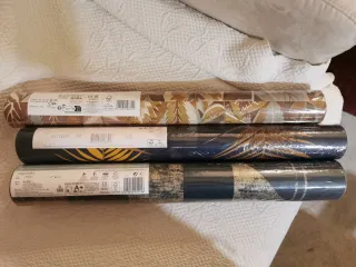 Rolos de papel de parede decorativo