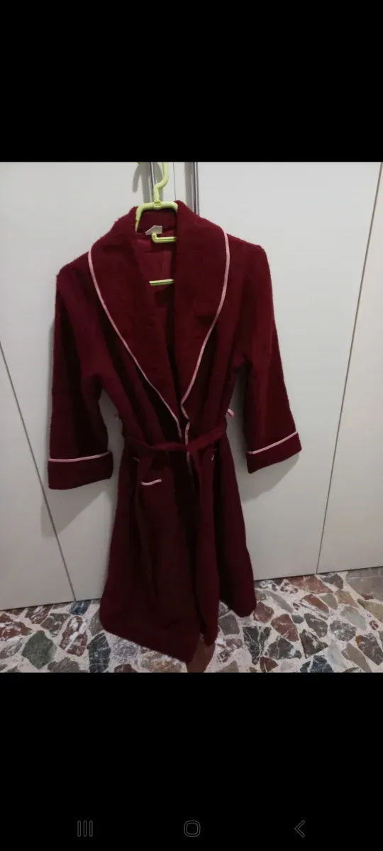 Vestaglia donna invernale rossa