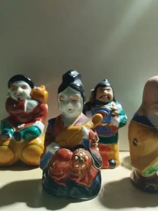 Figuras Dioses Chinos Fortuna Cerámica