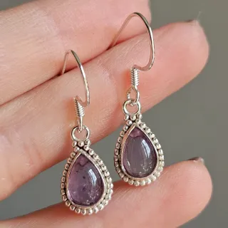 Pendientes Plata 925 Amatista