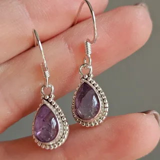 Pendientes Plata 925 Amatista