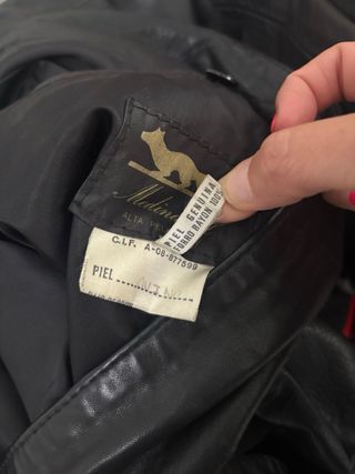 Cazadora piel de ovino Oversize Negra