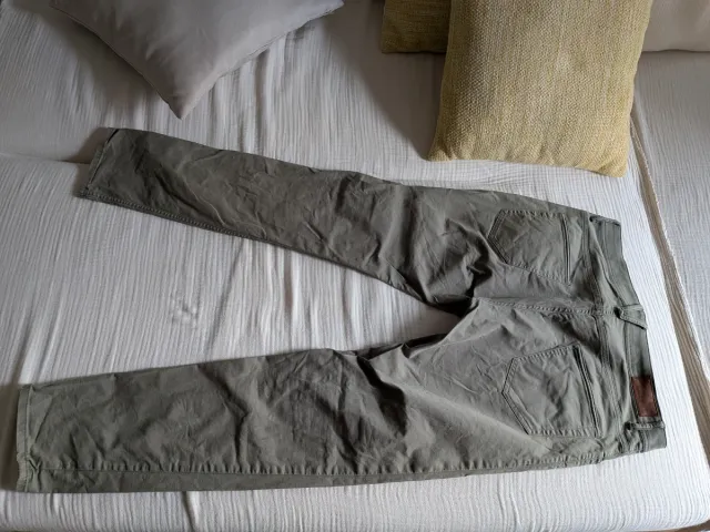 Pantalón Mango Pitillo Talla L Verde