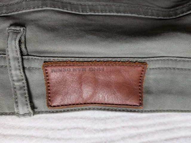 Pantalón Mango Pitillo Talla L Verde