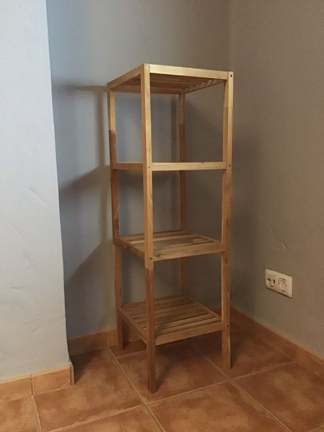 Estantería de madera de 4 baldas