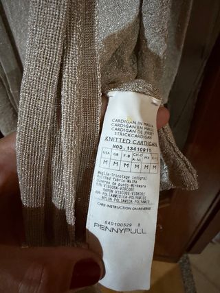 Cardigan Maxi Pennyblack Beige in Lurex
