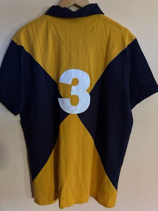 Polo Hackett Azul marino y Mostaza Talla XXL 