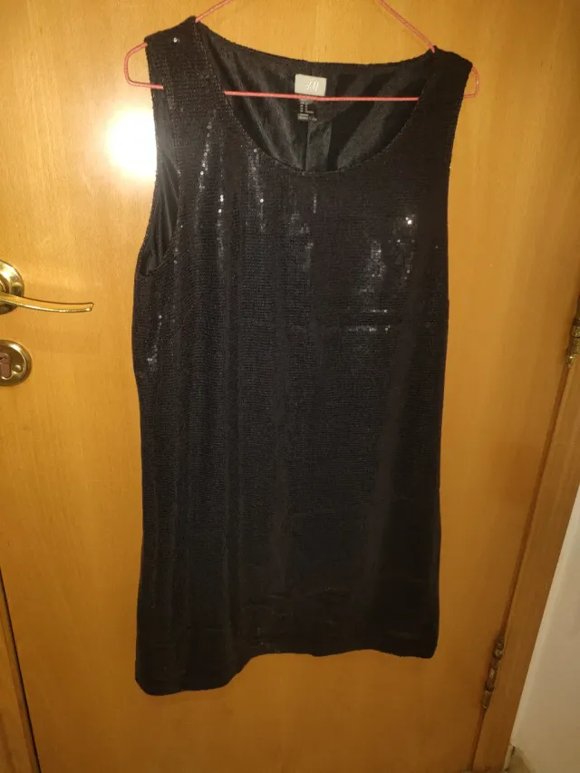 Vestido H&M Negro Lentejuelas
