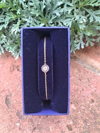 Pulsera Swarovski Lucky Ojo Azul Dorado