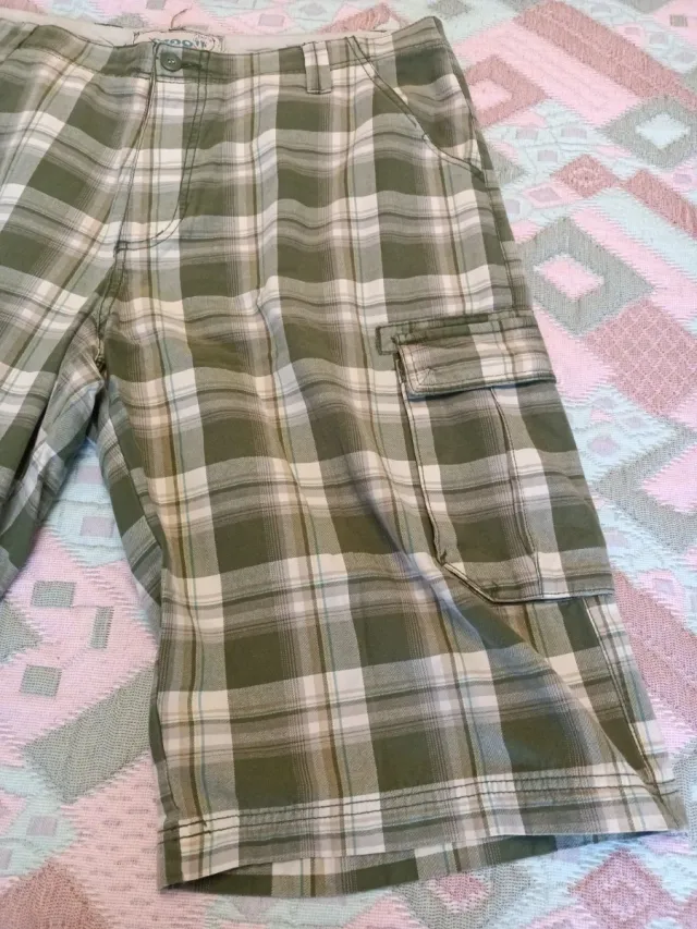 Pantalón corto de cuadros para hombre