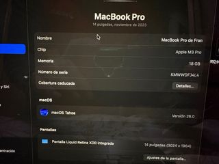 MacBook Pro M3 Gris Espacial 