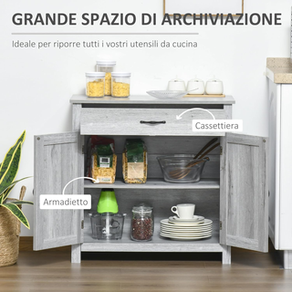 Credenza Cucina Stile Country, Mobile Multiuso con