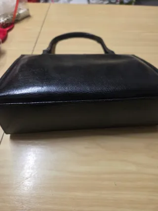Borsa pelle lucertola anni '50 nera