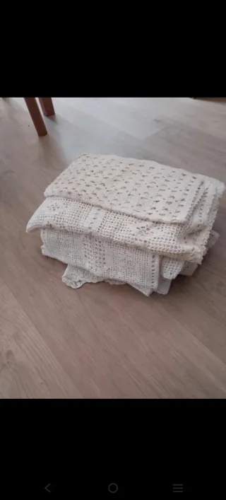Lote tapetes y caminos de mesa crochet