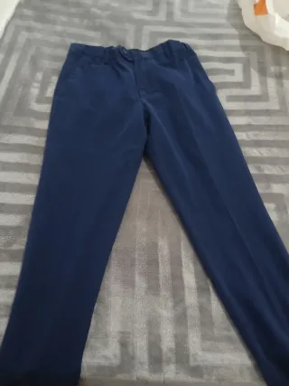 Traje chaqueta azul como nuevo y zapatos