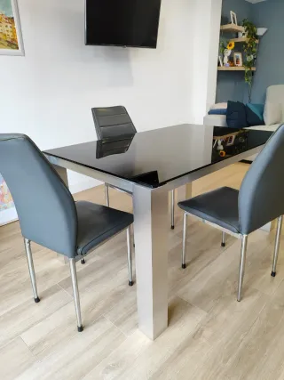 Mesa comedor estilo industrial extensible