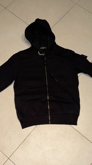 Felpa Stone Island Nera Zip