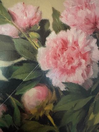 Quadro Peonie Arte Povera