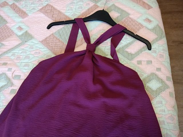 Vestido largo morado talla única