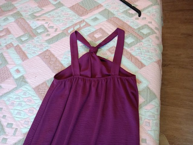 Vestido largo morado talla única