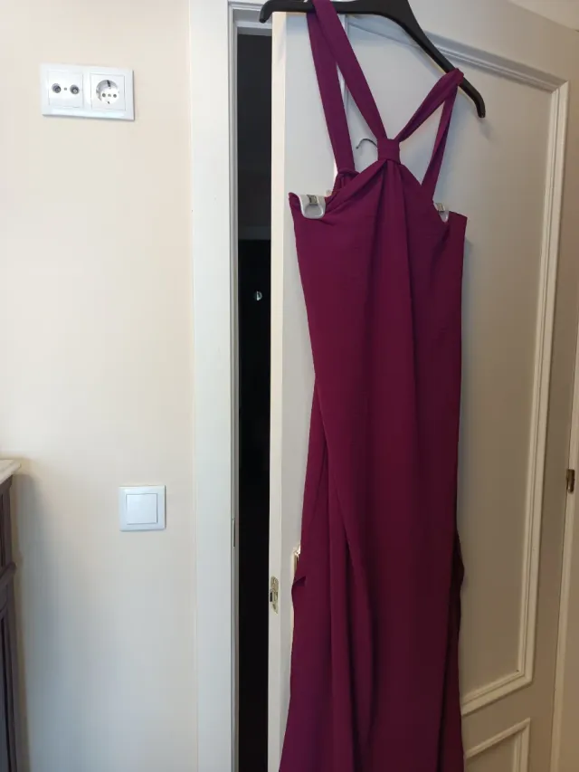 Vestido largo morado talla única