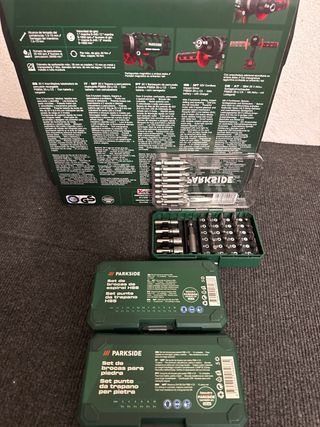 Parkside Taladro Percutor 20V + Set Brocas