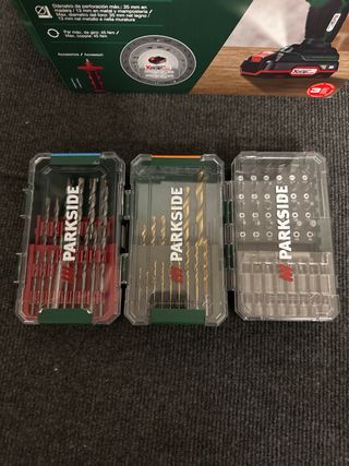 Parkside Taladro Percutor 20V + Set Brocas