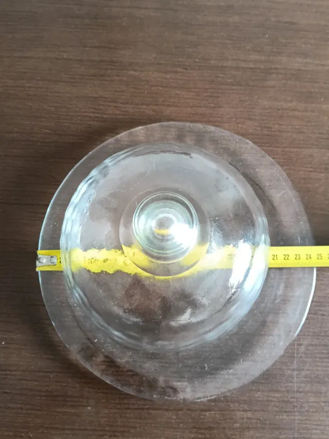 Quesera de cristal con plato