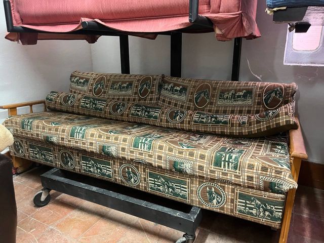 Sofá Cama Nido Madera y Tela