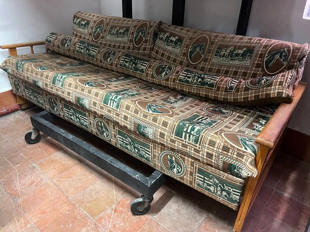 Sofá Cama Nido Madera y Tela