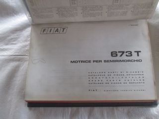 FIAT 673 T Catalogo Ricambi 1976 1° Edizione