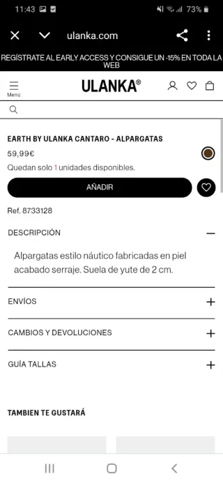 Mocasines Piel ULANKA NUEVO / 44