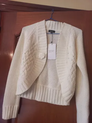 Bolero blanco roto talla M