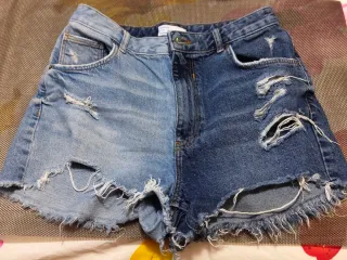 Bershka Shorts Vaqueros Rotos Talla L