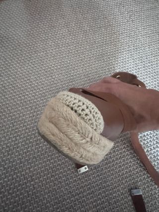Zapatos Zara Talla 39 Cuña Marrón