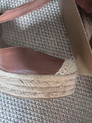 Zapatos Zara Talla 39 Cuña Marrón