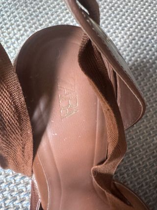 Zapatos Zara Talla 39 Cuña Marrón