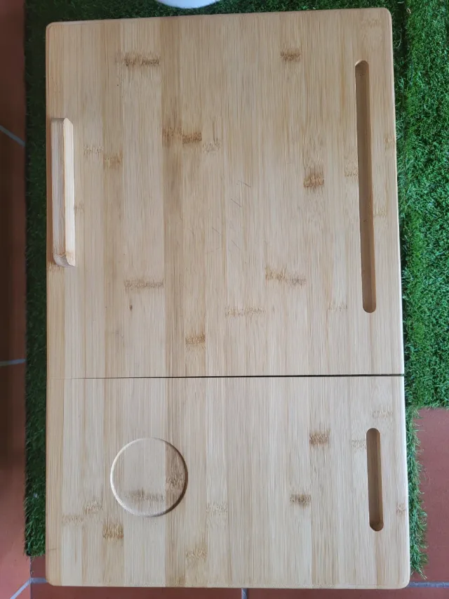 Mesa auxiliar bambú multiusos