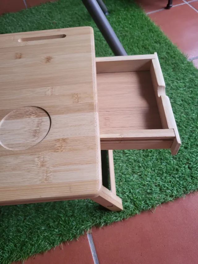 Mesa auxiliar bambú multiusos