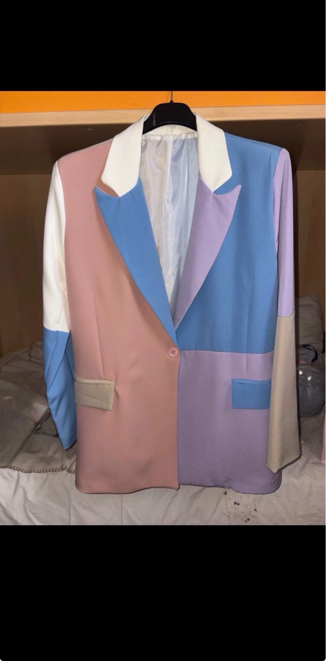 Blazer colorato patchwork
