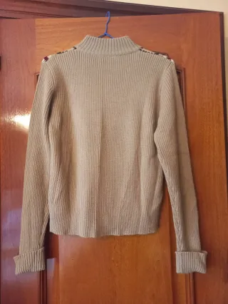 Chaqueta Beige Multicolor Cremallera