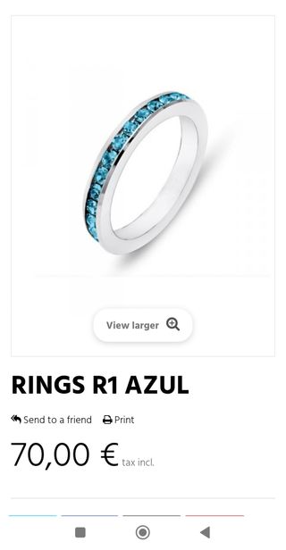 Anillo VIPDELUXE Cristales Swarovski Plata