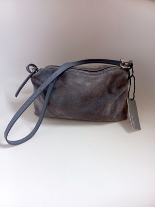 Bolso Parfois piel serraje azul/gris