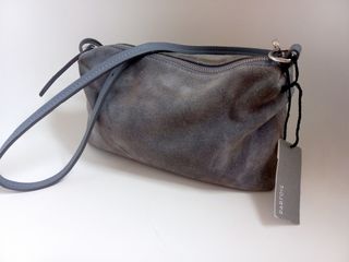 Bolso Parfois piel serraje azul/gris