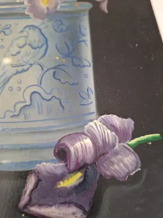 Cuadro de flores en jarrón