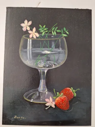 Cuadro de flores en jarrón