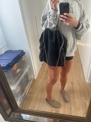 Borsa a catena Stella McCartney blu marino